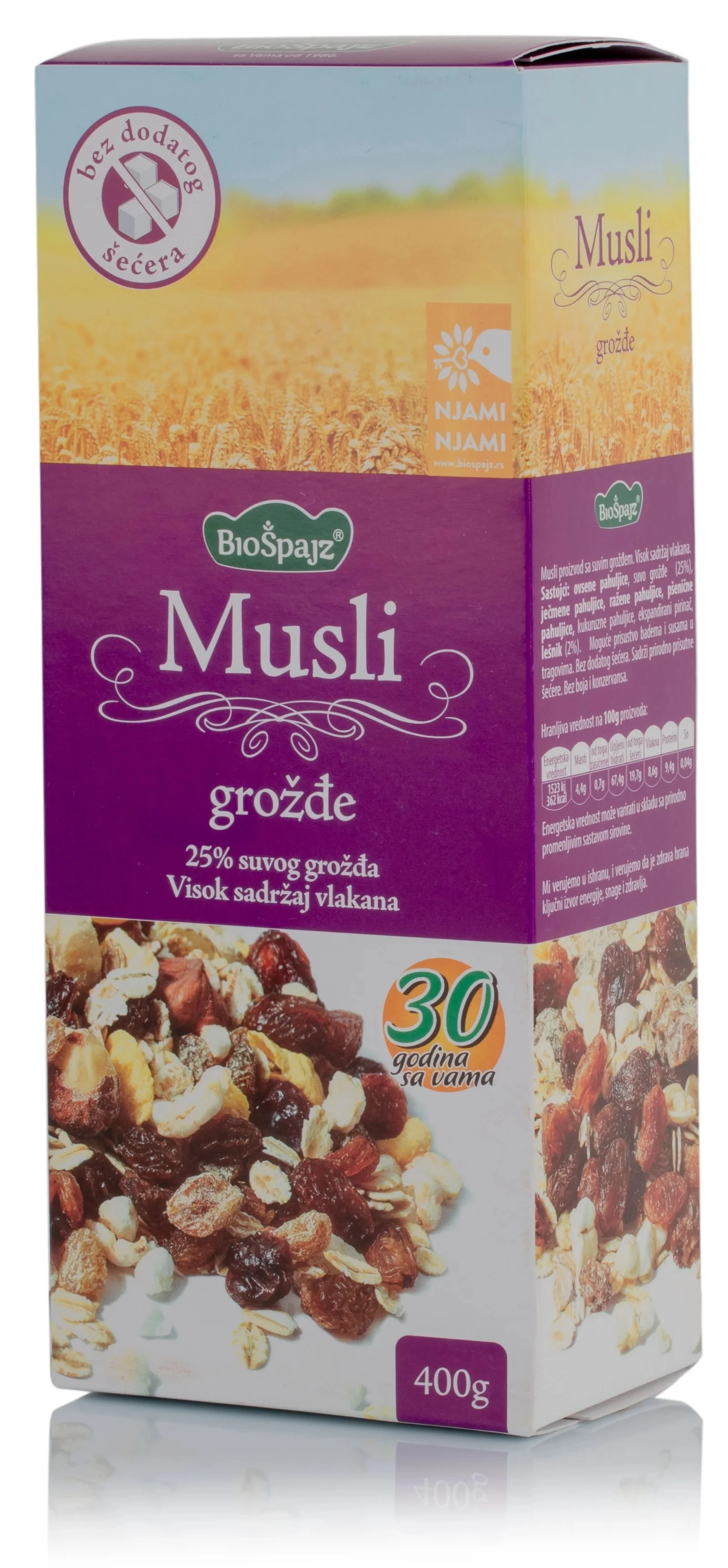 Musli - grožđe 400 g Bio Špajz